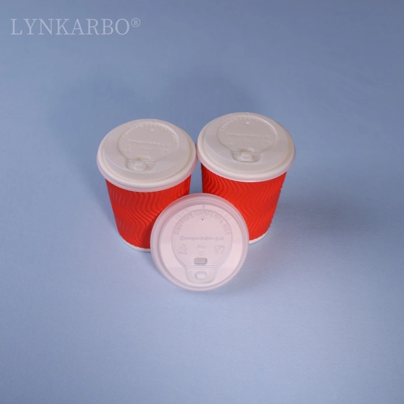 Couvercle de tasse de couleur naturelle CPLA