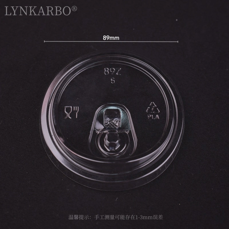 Couvercle sans paille en PLA de 89 mm